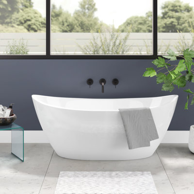 Opalo 67'' x 32'' Soaking Acrylic Bathtub
