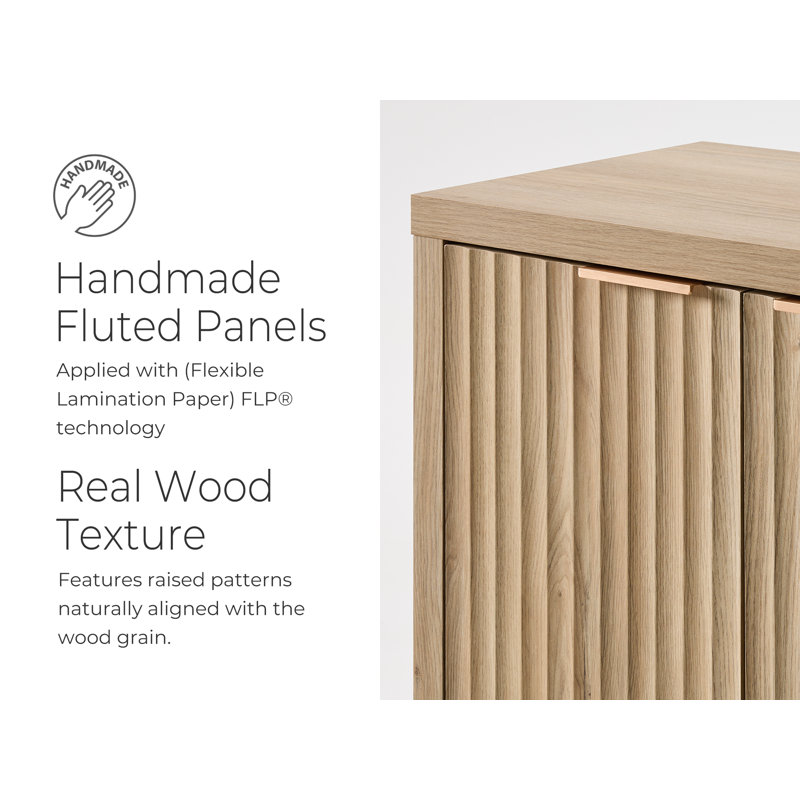 Nicolee 86" Sideboard, Sand Oak