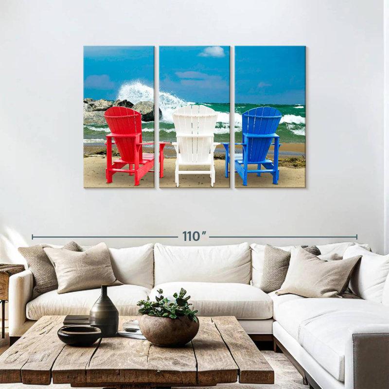 Chaises patriotiques Gillard, H 48 po x l 74 po