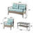 Patio Furniture, Outdoor Furniture, Seasonal PE Wicker Furniture, Four Set Wicker Furniture With  Metal Table