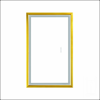 42 po X P 24 po H Miroir à DEL rectangulaire surdimensionné avec éclairage antibuée et à intensité variable, parfait pour les salles de bain modernes