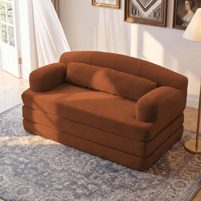 Space-Saving Foldable Sleeper Sofa with High-Density Foam Comfort