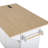 K&K 55.5" Fluted Kitchen Island With 2 Drop Leaf, Kitchen Storage Cart With Power Outlet, 4 Doors, Spice Rack, Rolling Island Table With Wood-Grain Top, Curved Edge For Kitchen, Dining Room,White