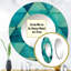Turquoise Triangles - Abstract Shapes Round Mirror Wall Decor-99621516