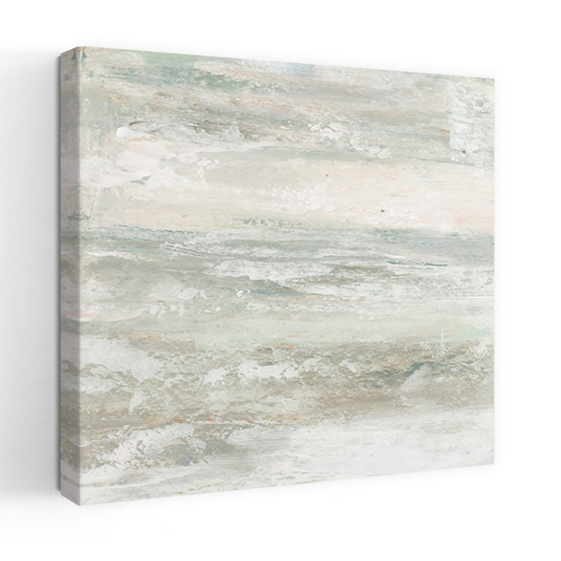 Contemporary Art Abstract Contemporary Minimalist Coastal Landscape Art, 18" H x 18" W