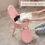 Tabouret de coiffeuse rembourré en polaire Teddy avec rangement et dossier pliant-712028258