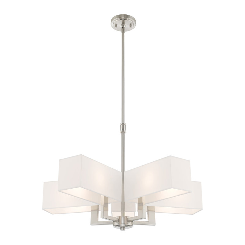 Azil 5 - Light Steel Dimmable Chandelier, Brushed Nickel
