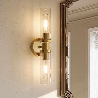 2-Light Cordless Rechargeable Bath Bar Bathroom Vanity Light with Remote and Bulbs