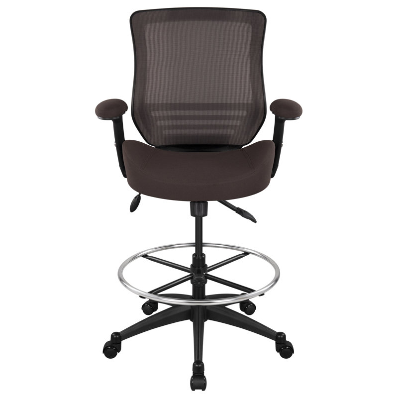Kanisa Mesh Ergonomic Drafting Tall Office Chair for Standing Desk 400lbs, Brown, Black