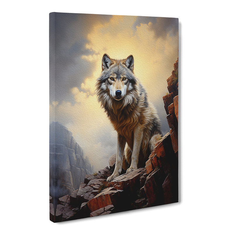 Wolf Hard Edge Painting No.2 - No Frame Print, 60cm H x 40cm W x 3cm D