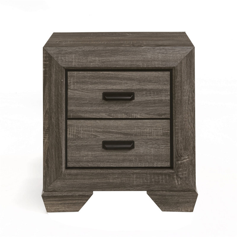 Table de chevet rustique à 2 tiroirs, parfaite pour les chambres douillettes et organisées