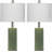 Modern Ceramic Table Lamp Set Of 2 With Linen Shade For Living Room, Bedroom, And Nightstand, Handcrafted Design, Durable And Elegant-376596221
