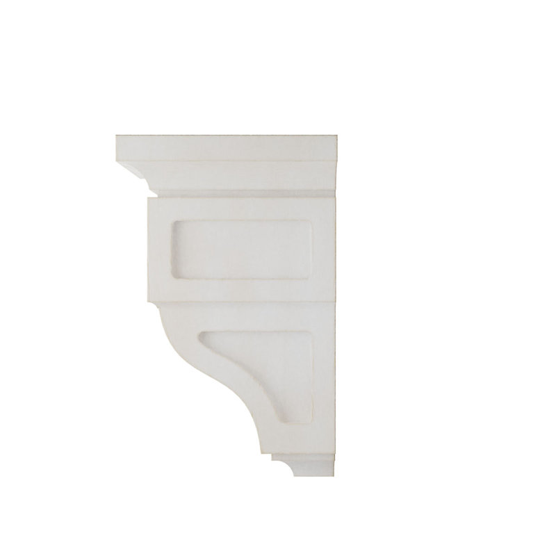 Corbeau en bois Reyes, H 10 po x l 5 po x P 5,75 po, Blanc craie cendré