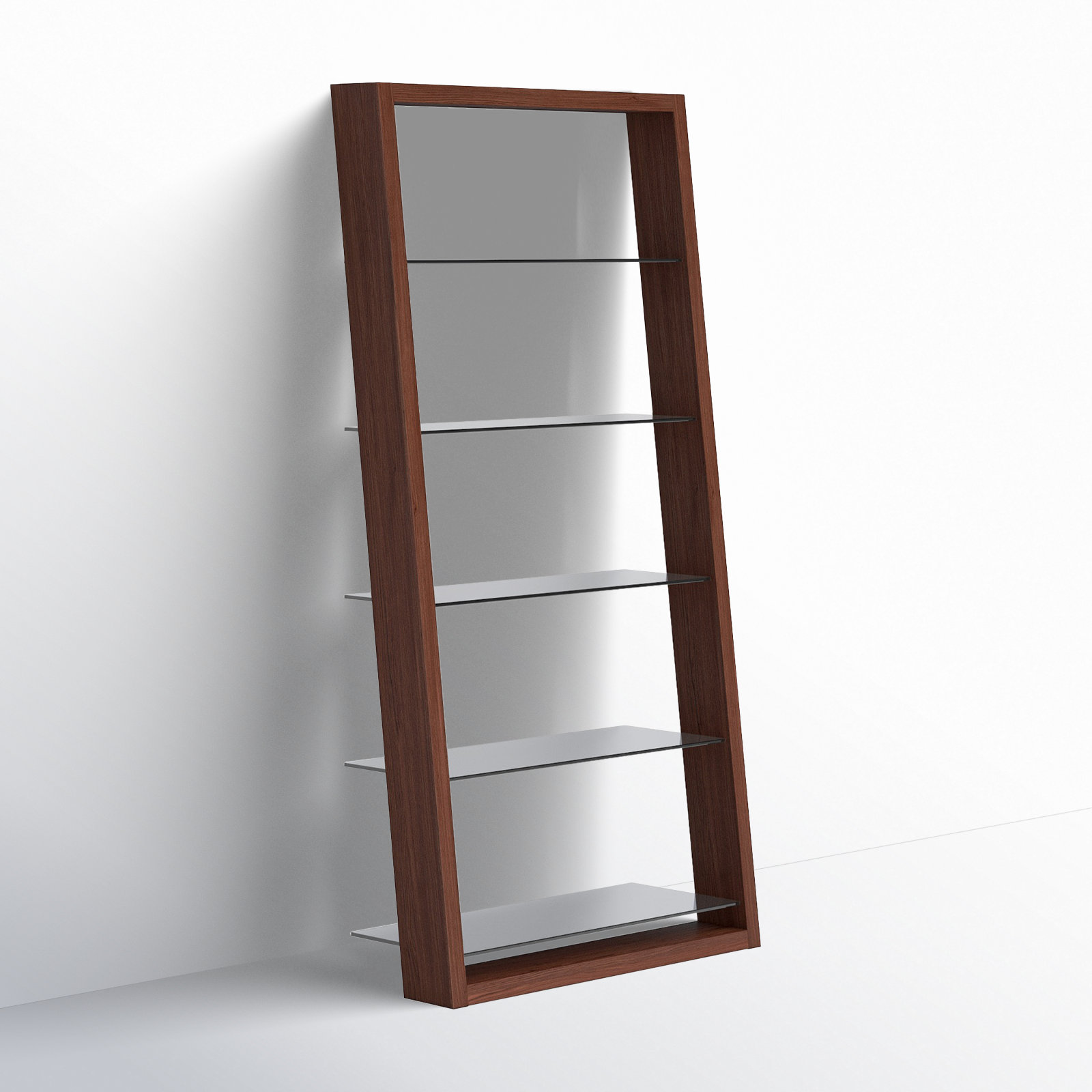 Eileen Blanc 34" Bookcase, Chocolate Stained Walnut