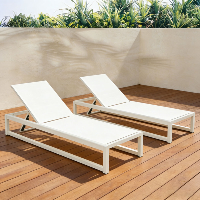 CHAISE LUNGE, Blanc