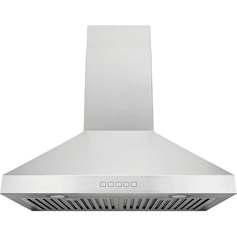 Hotte murale convertible, 44" H x 30" W x 19" D, Acier inoxydable