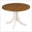 Mid-Century Solid Wood  Round Dining Table For Small Places, Walnut Table