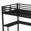 Lit mezzanine avec bureau en L et port USB, lit mezzanine avec garde-robe et tablette réglable pour les adolescents adultes-114221502-114221503