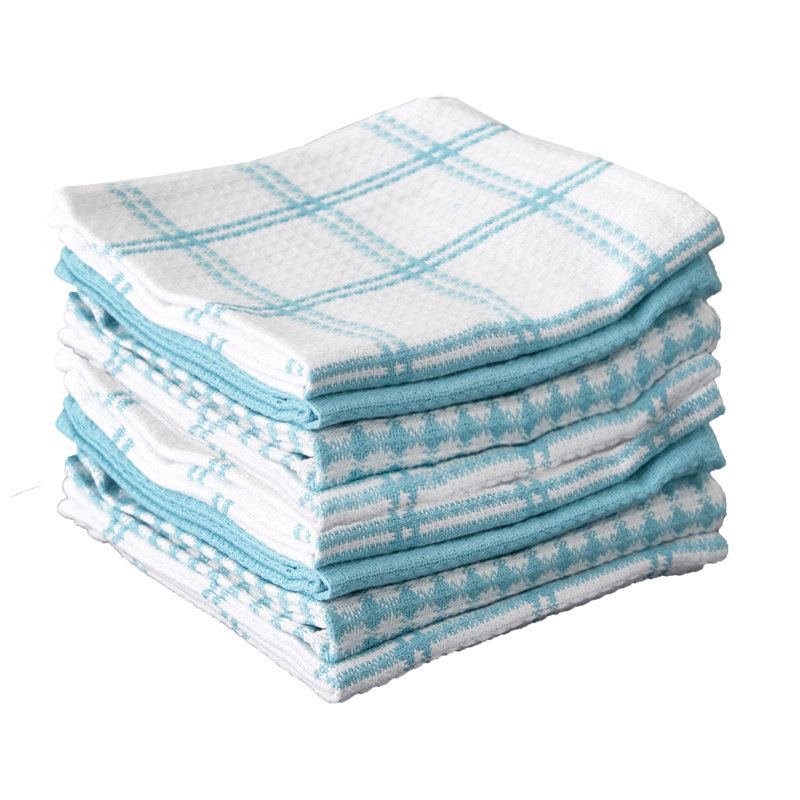 T-fal Flat Waffle Kitchen Dishcloth Set, Breeze