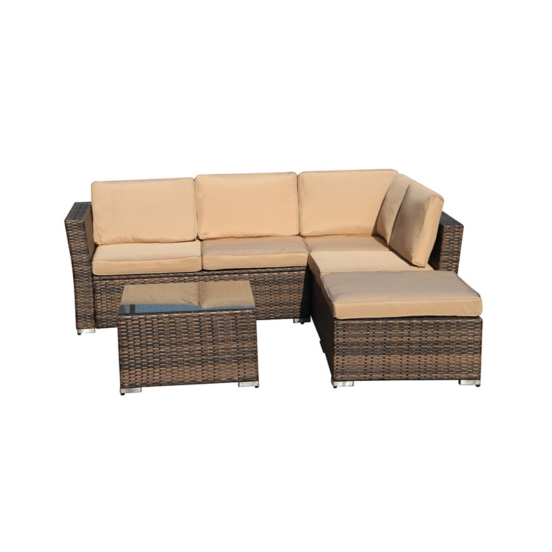 4 - Person Patio Conversation Set, Beige
