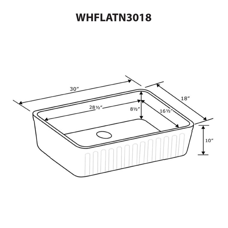 Whitehaus Collection 30 Reversible Single Bowl Fireclay Sink Set with