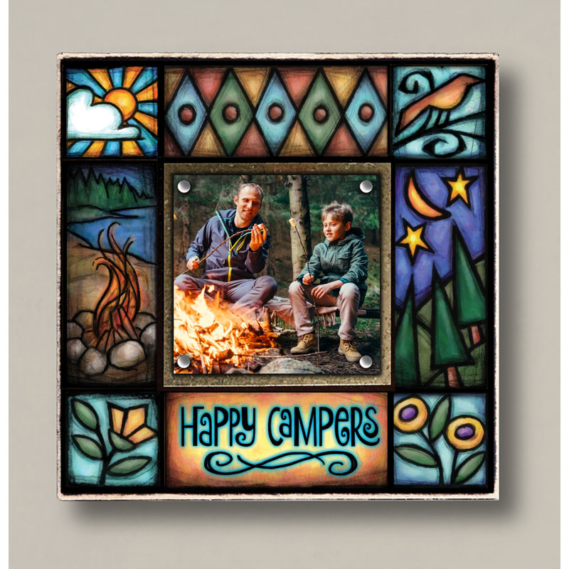 Blue Solid Wood Matte Picture Frame