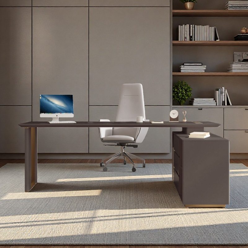 Bureau simple avec tiroir pour ordinateur, Gris, H 29,53 po x l 78,74 po x P 47,24 po