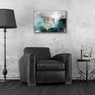 Art mural en verre Wrought Studio «Arctic Green Variation» par Incado