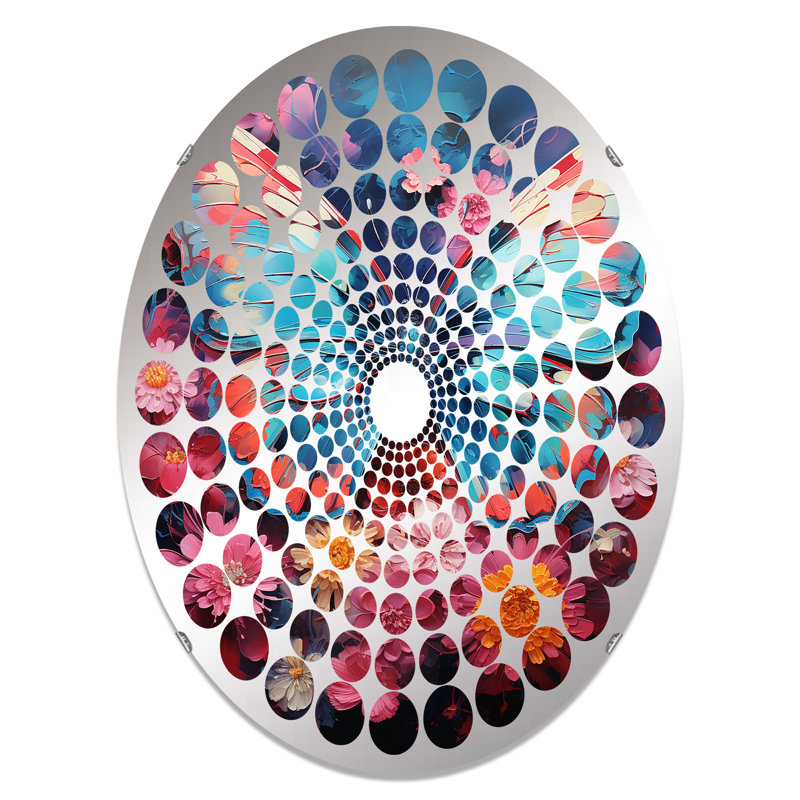 Miroir décoratif Butterfly Fauvist Flutter - Radial Dot MIR107661 O, L 20 po x H 30 po