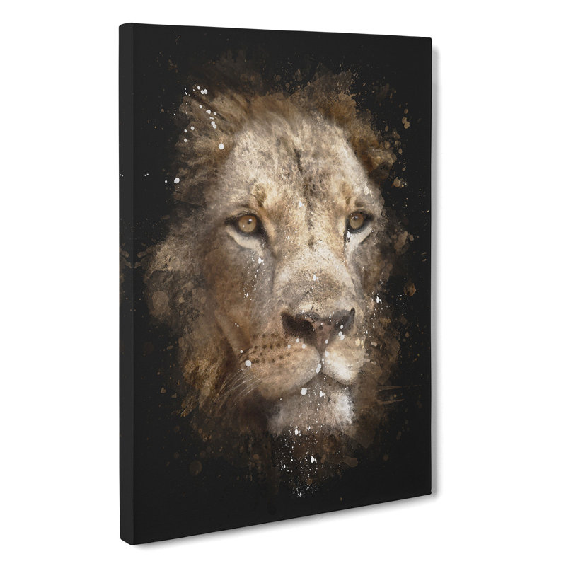 Face of a Lion - Wrapped Canvas, 76cm H x 50cm W x 3cm D