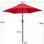2.3m Garden Parasol Umbrella-180196980