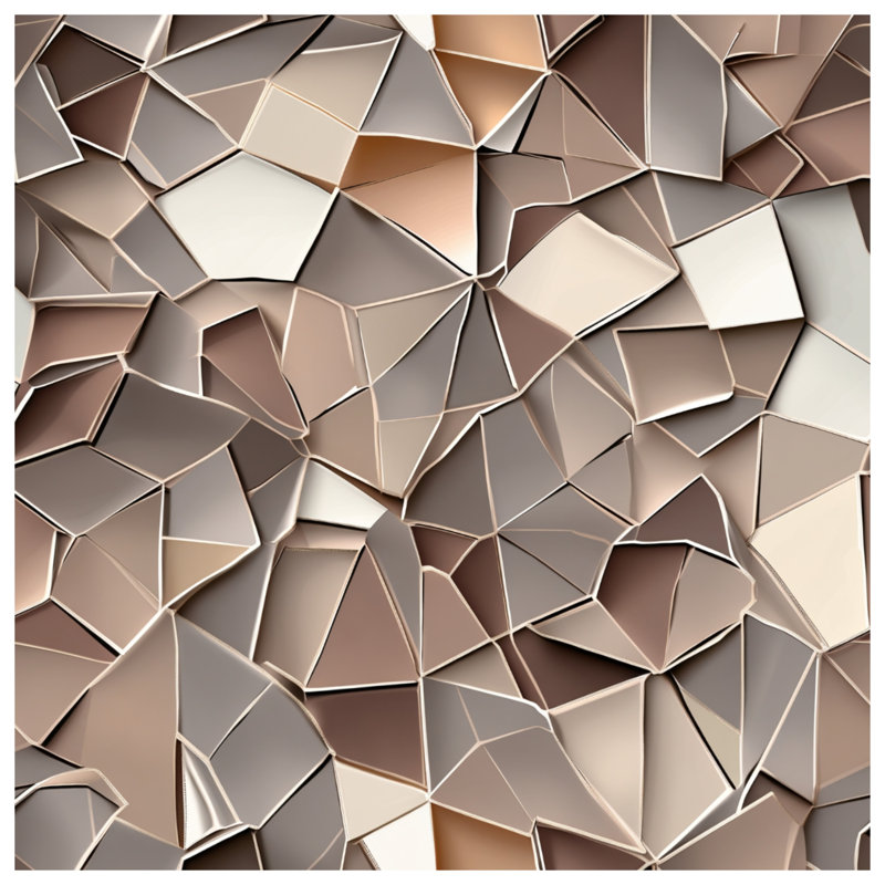 Housses de couette en mosaïque géométrique beige, Twin