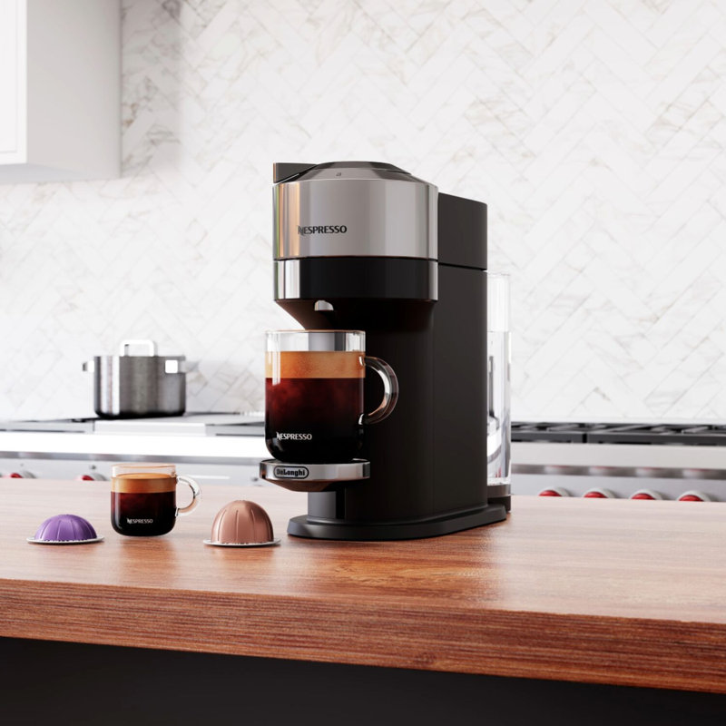 Nespresso Vertuo NEXT Coffee and Espresso Machine by De'Longhi, Chrome