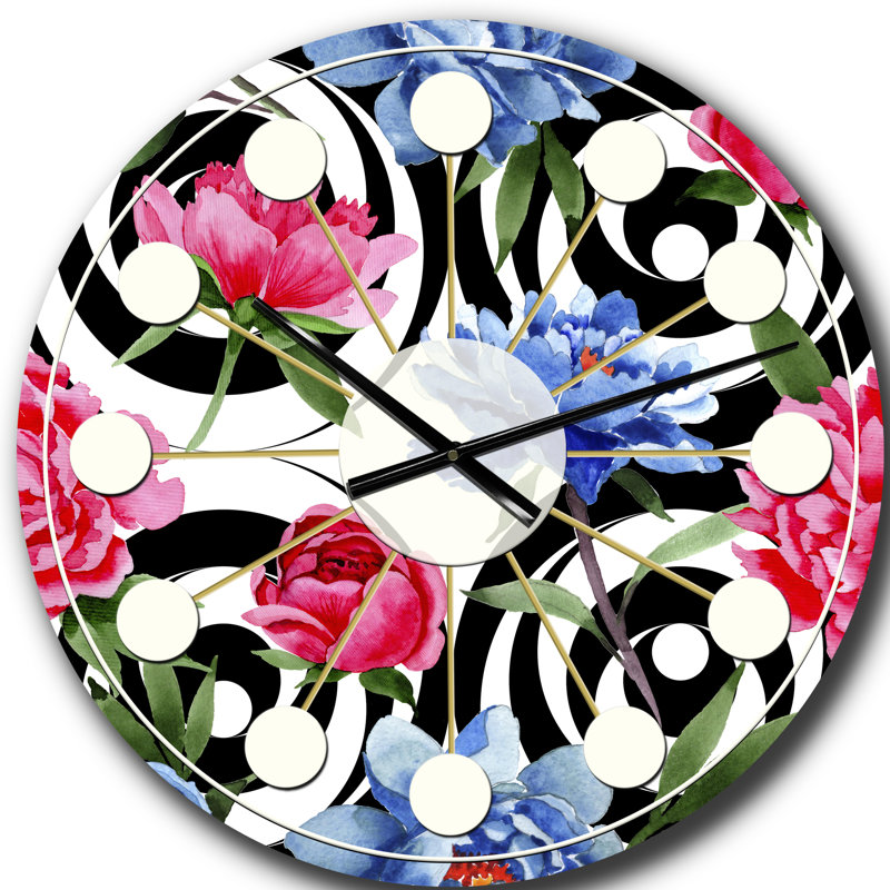 Horloge murale Mid-Century, Grand