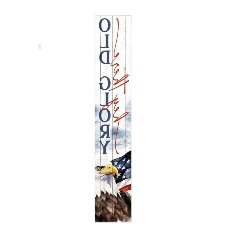 Enseigne de 46 po en bois massif rouge et blanc 46 po