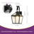 Ormand 1-Light Black Outdoor Wall Lantern with Seeded Glass