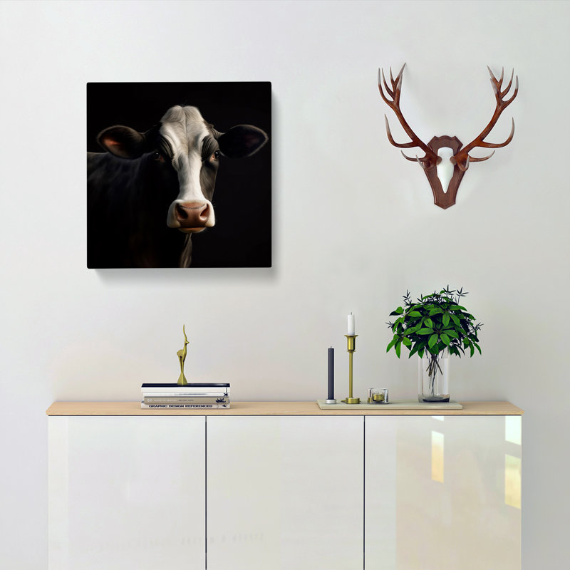 Cow Realism No.1 - Wrapped Canvas, 35cm H x 35cm W x 3cm D
