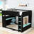 Full Size Loft Bed With Charging Station, Height-Adjustable Desk, RGB Light Strip And Drawers-2030120872