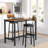 Vasagle, Set Of 2 Pu Upholstered Breakfast Stools, Inches Barstools With Back And Footrest, Simple Assembly, For Dining Room Kitchen, Rustic Brown And Ulbc069b81-112015887-115281364