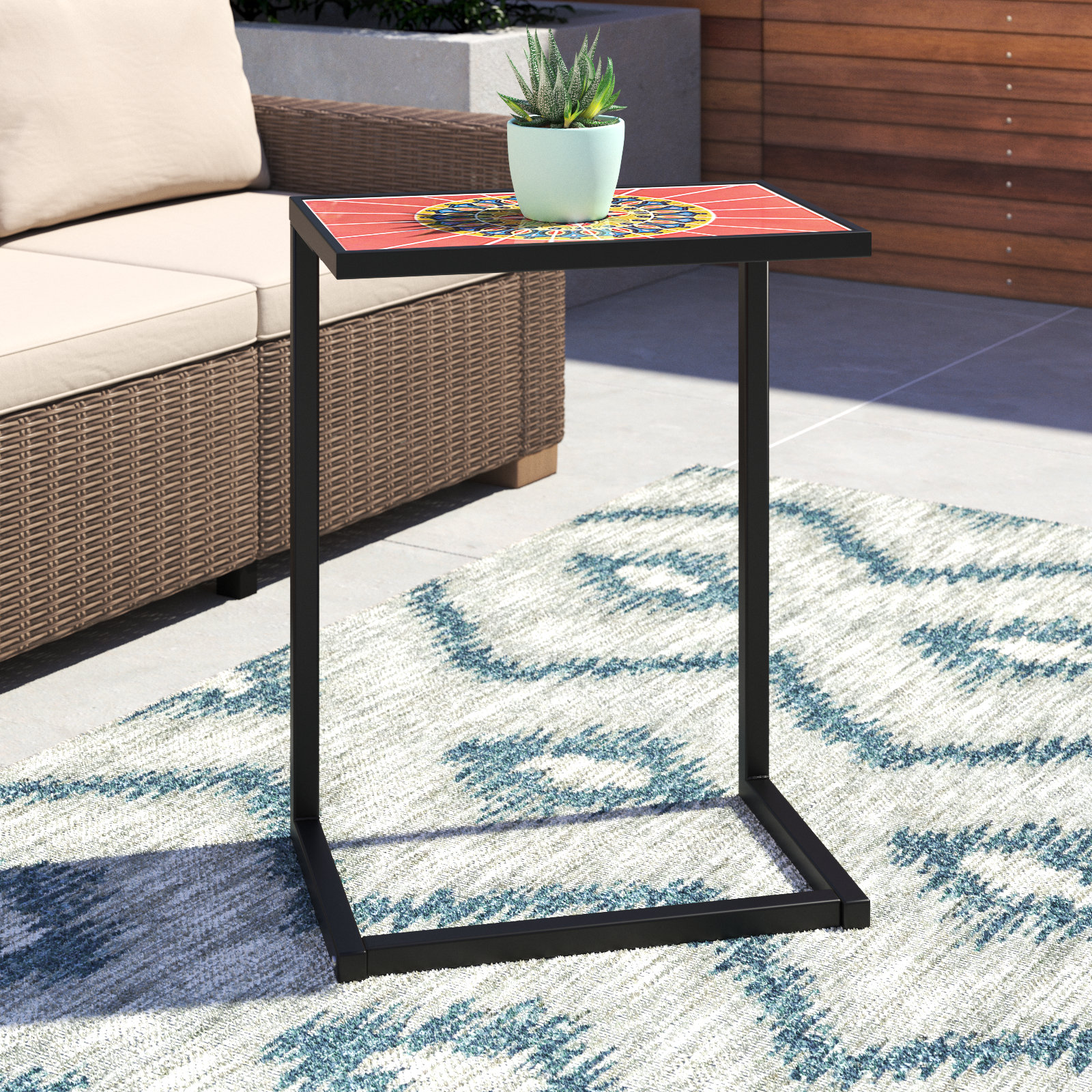Wade Logan® Avinoam Ceramic Outdoor Side Table Wayfair