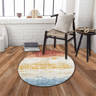Tapis rond lavable antidérapant 41