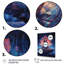 Bleu, yoga, lotus rose, femme-367797303-410449817