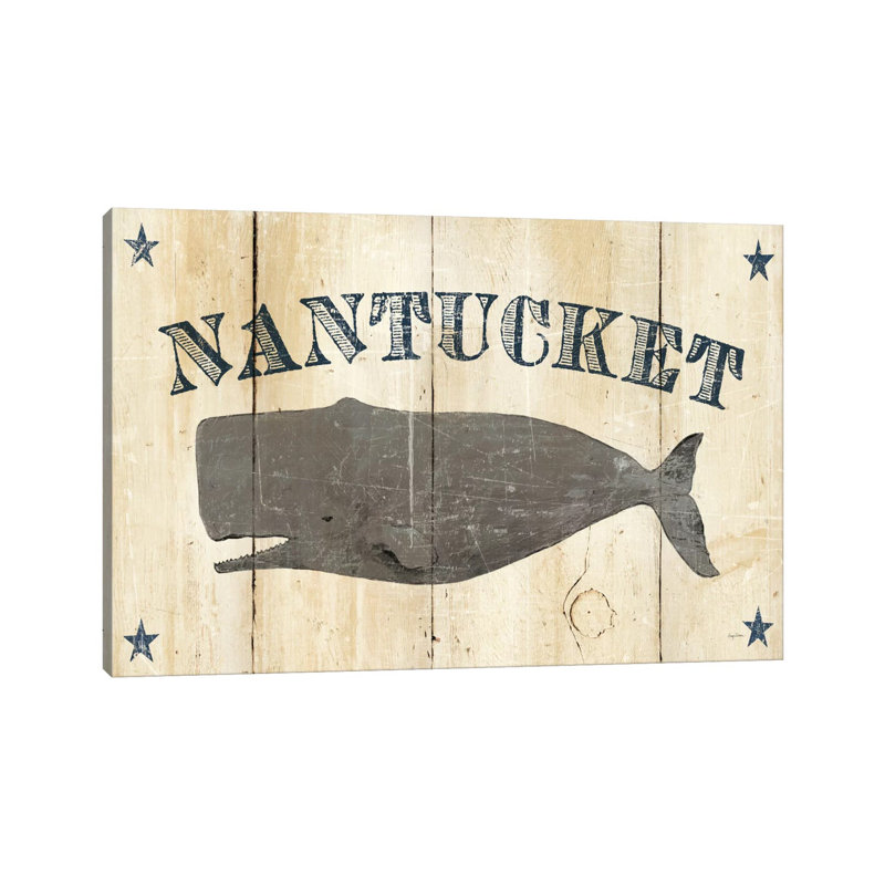 Nantucket Whale by Avery Tillmon - Print, No Matte, Wrapped Canvas, 8" H x 12" W x 0.75" D