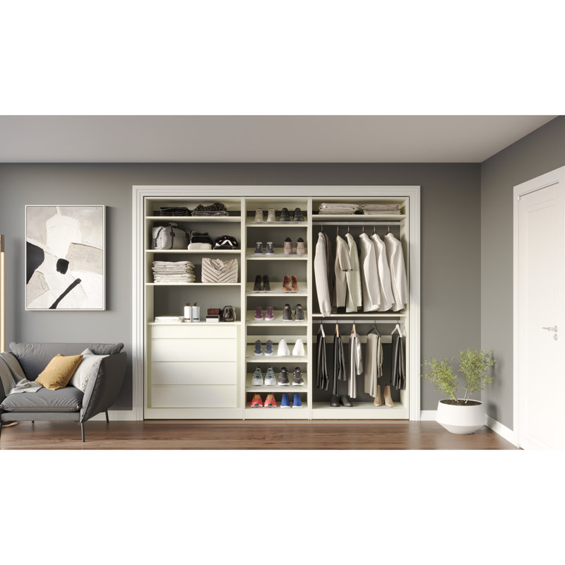 100 5/16'' Closet System Reach-In Sets, White
