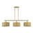 Weavington 3 Light Antique Gold Leaf Extra Large Linear Chandelier-121436219-121436220