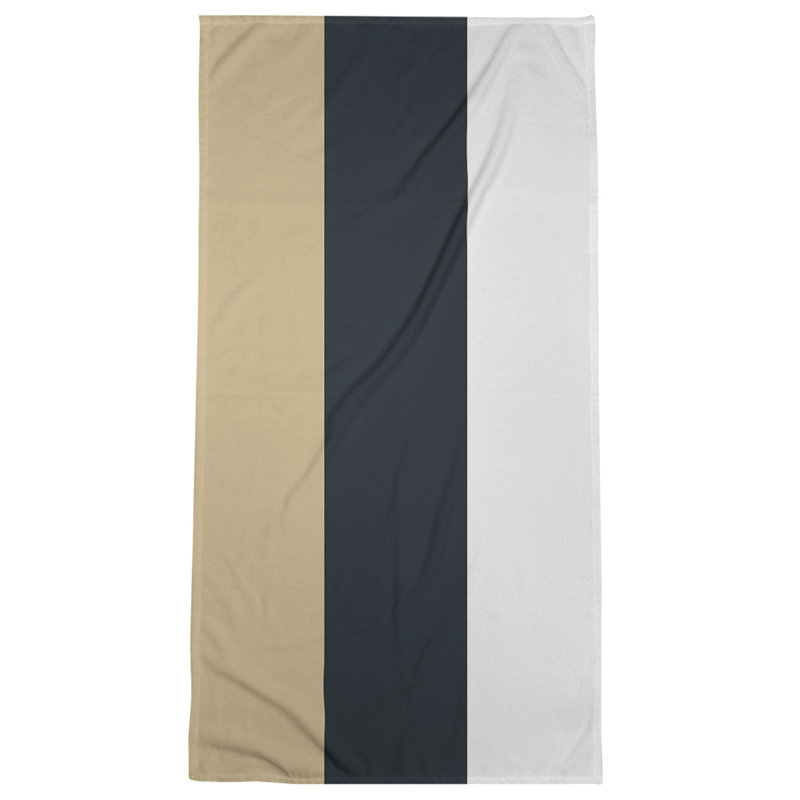 Cotton Blend Bath Towel, Black Accent