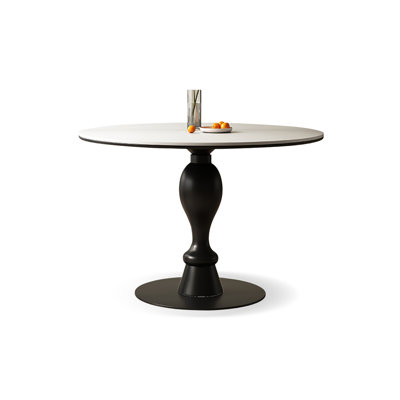 White Round Sintered Stone Dining table