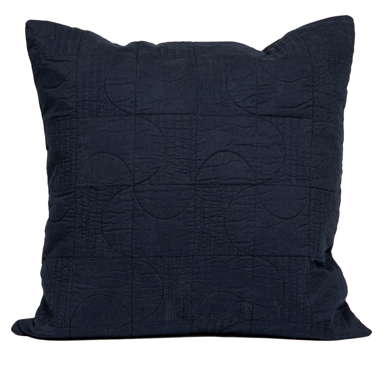 Genesta Cotton Throw Pillow, Navy, Pillow Cover Only - No Insert