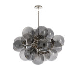 Shine Chandelier (Natural Brass with Smoke Glass)