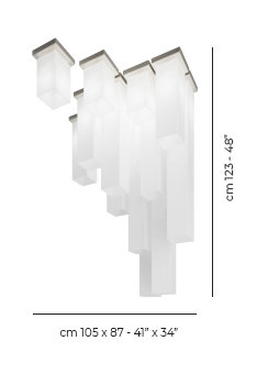 Tubes 15 - Light Flush Mount, Glossy White